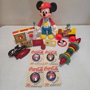 Vintage Toys Coca Cola Yo Yos Mickey Mouse Fisher Price
